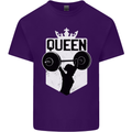 Gym Queen Female Bodybuilding Training Mens Cotton T-Shirt Tee Top Purple