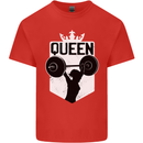 Gym Queen Female Bodybuilding Training Mens Cotton T-Shirt Tee Top Red