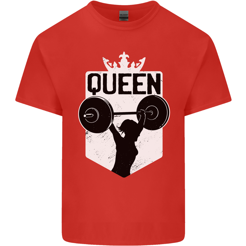 Gym Queen Female Bodybuilding Training Mens Cotton T-Shirt Tee Top Red