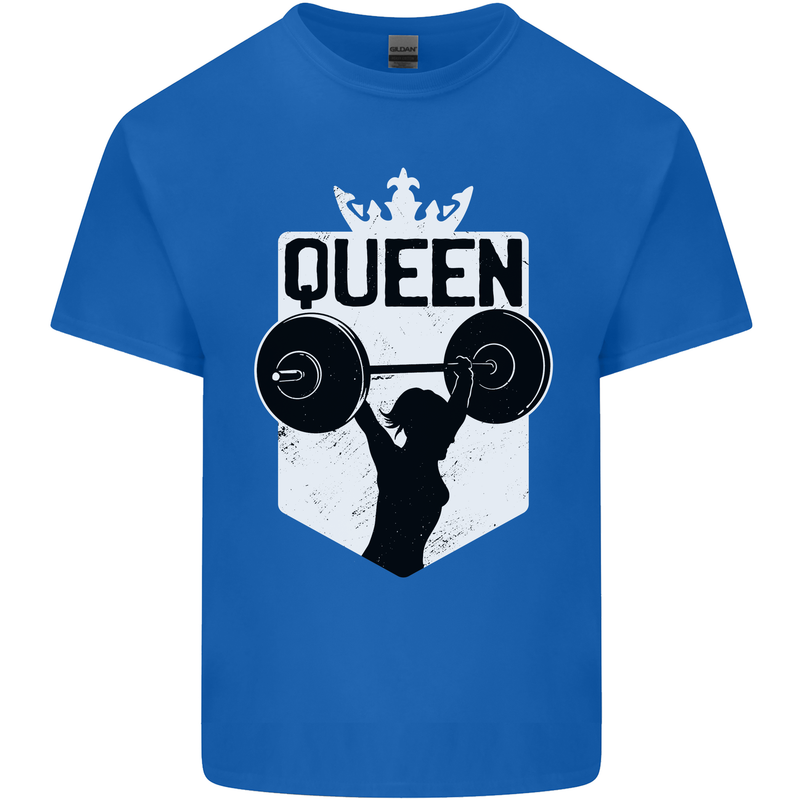 Gym Queen Female Bodybuilding Training Mens Cotton T-Shirt Tee Top Royal Blue