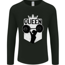 Gym Queen Female Bodybuilding Training Mens Long Sleeve T-Shirt Black