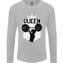 Gym Queen Female Bodybuilding Training Mens Long Sleeve T-Shirt Sports Grey