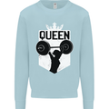 Gym Queen Female Bodybuilding Training Mens Sweatshirt Jumper Light Blue