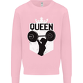 Gym Queen Female Bodybuilding Training Mens Sweatshirt Jumper Light Pink