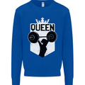 Gym Queen Female Bodybuilding Training Mens Sweatshirt Jumper Royal Blue