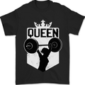 Gym Queen Female Bodybuilding Training Mens T-Shirt 100% Cotton Black