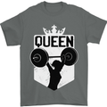 Gym Queen Female Bodybuilding Training Mens T-Shirt 100% Cotton Charcoal