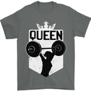 Gym Queen Female Bodybuilding Training Mens T-Shirt 100% Cotton Charcoal