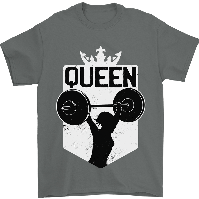 Gym Queen Female Bodybuilding Training Mens T-Shirt 100% Cotton Charcoal