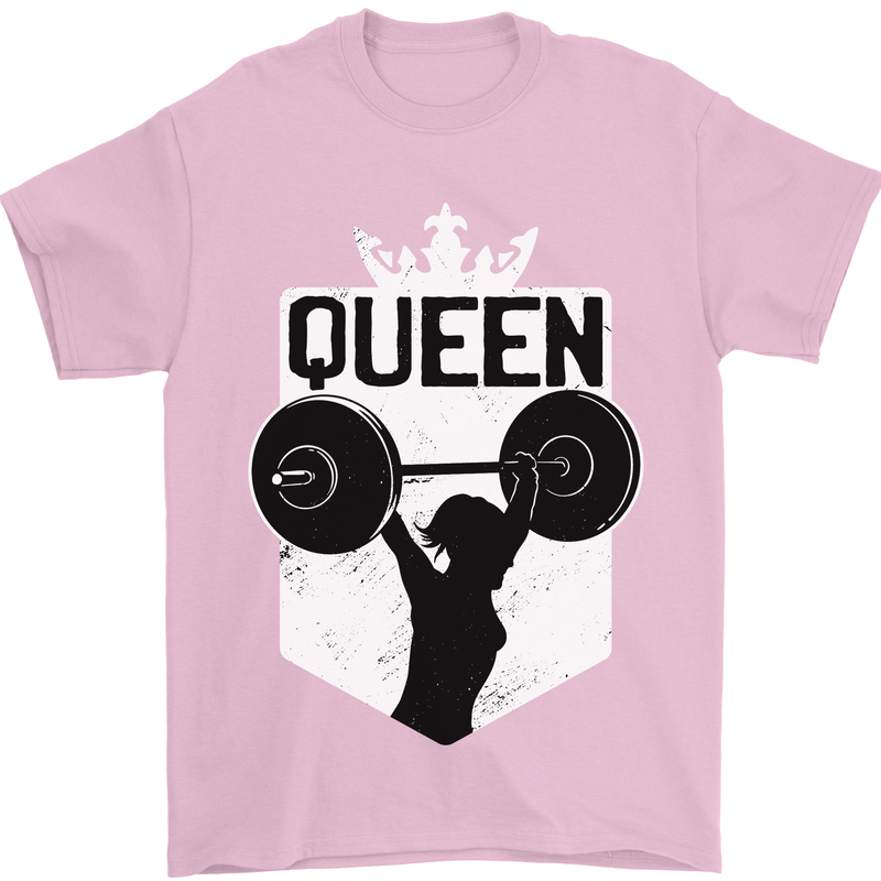 Gym Queen Female Bodybuilding Training Mens T-Shirt 100% Cotton Light Pink