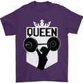 Gym Queen Female Bodybuilding Training Mens T-Shirt 100% Cotton Purple