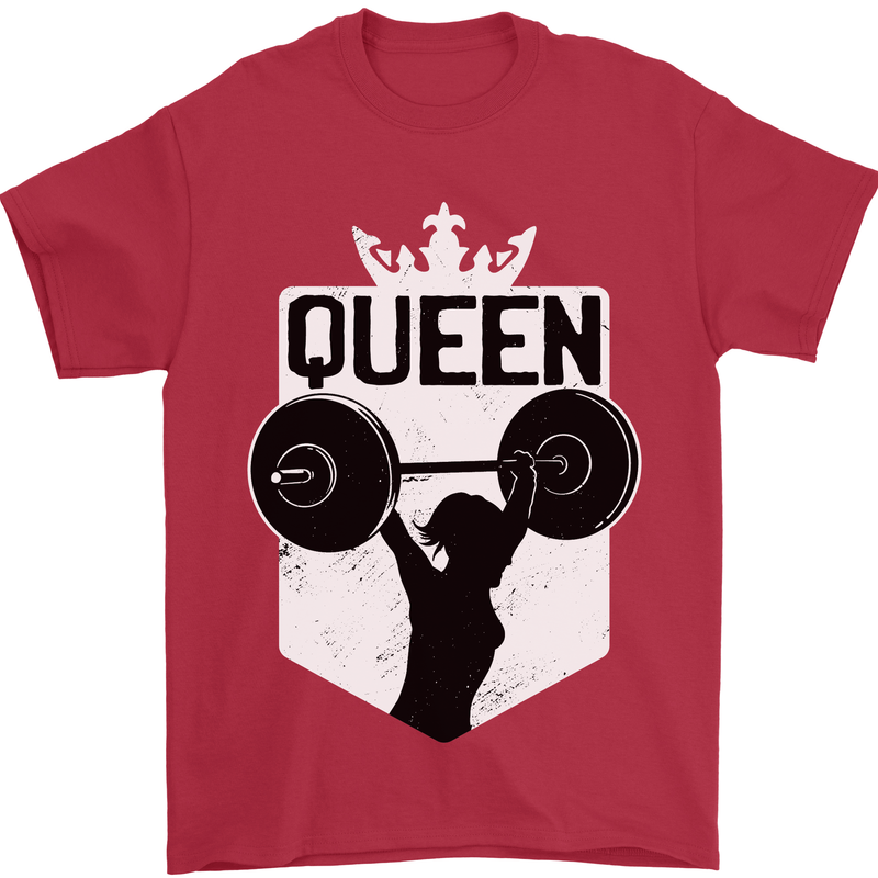 Gym Queen Female Bodybuilding Training Mens T-Shirt 100% Cotton Red