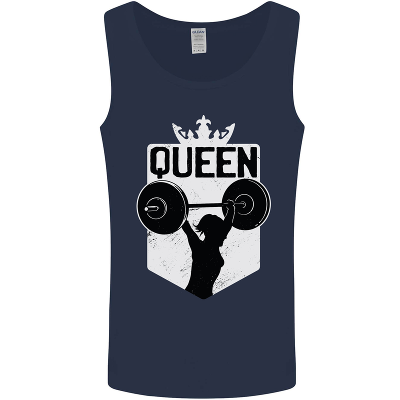 Gym Queen Female Bodybuilding Training Mens Vest Tank Top Navy Blue