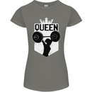 Gym Queen Female Bodybuilding Training Womens Petite Cut T-Shirt Charcoal
