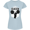 Gym Queen Female Bodybuilding Training Womens Petite Cut T-Shirt Light Blue