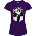Gym Queen Female Bodybuilding Training Womens Petite Cut T-Shirt Purple