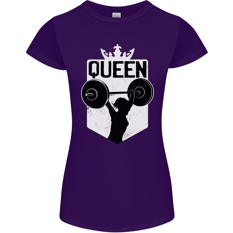 Gym Queen Female Bodybuilding Training Womens Petite Cut T-Shirt Purple