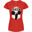 Gym Queen Female Bodybuilding Training Womens Petite Cut T-Shirt Red