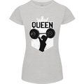 Gym Queen Female Bodybuilding Training Womens Petite Cut T-Shirt Sports Grey