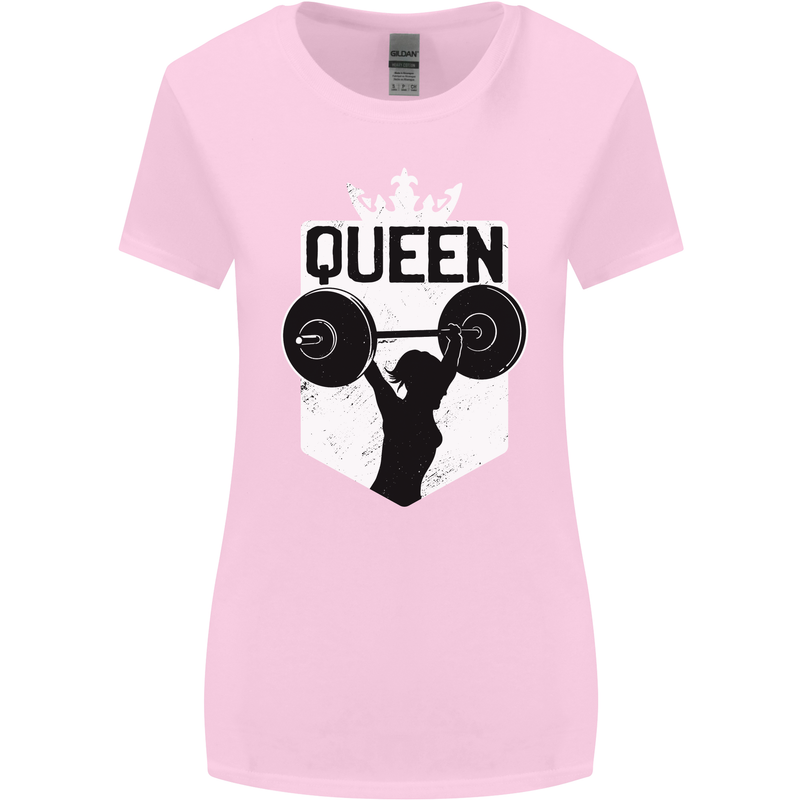 Gym Queen Female Bodybuilding Training Womens Wider Cut T-Shirt Light Pink