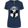 Gym Queen Female Bodybuilding Training Womens Wider Cut T-Shirt Navy Blue