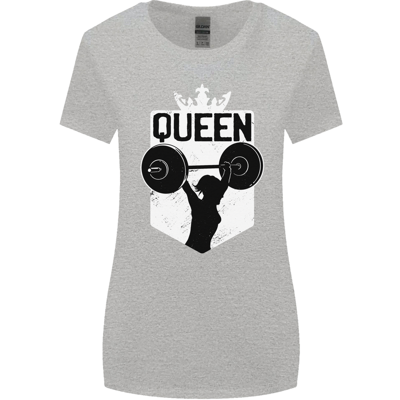 Gym Queen Female Bodybuilding Training Womens Wider Cut T-Shirt Sports Grey