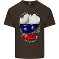 Gym Russian Flag Ripped Muscles Russia Kids T-Shirt Childrens Chocolate