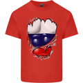 Gym Russian Flag Ripped Muscles Russia Kids T-Shirt Childrens Red