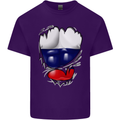 Gym Russian Flag Ripped Muscles Russia Mens Cotton T-Shirt Tee Top Purple
