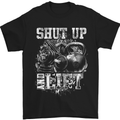 Gym Shut up & Lift Workout Training Top Mens T-Shirt Cotton Gildan Black