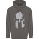 Gym Spartan Helmet Bodybuilding Fitness Mens 80% Cotton Hoodie Charcoal