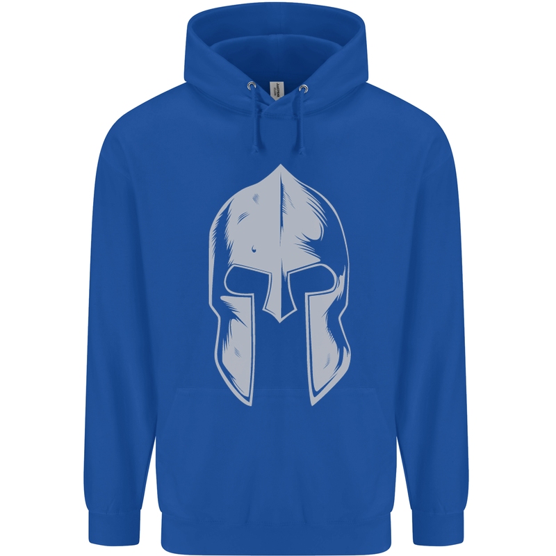 Gym Spartan Helmet Bodybuilding Fitness Mens 80% Cotton Hoodie Royal Blue