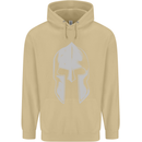 Gym Spartan Helmet Bodybuilding Fitness Mens 80% Cotton Hoodie Sand