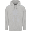 Gym Spartan Helmet Bodybuilding Fitness Mens 80% Cotton Hoodie White