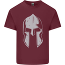Gym Spartan Helmet Bodybuilding Fitness Mens Cotton T-Shirt Tee Top Maroon