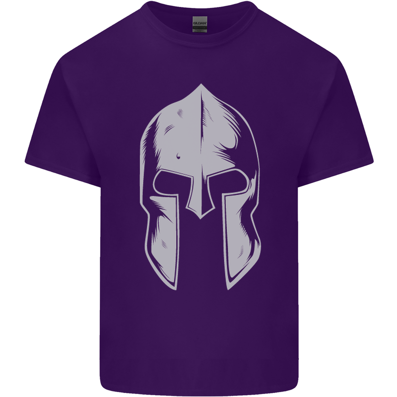 Gym Spartan Helmet Bodybuilding Fitness Mens Cotton T-Shirt Tee Top Purple