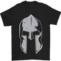 Gym Spartan Helmet Bodybuilding Fitness Mens T-Shirt Cotton Gildan Black