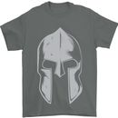 Gym Spartan Helmet Bodybuilding Fitness Mens T-Shirt Cotton Gildan Charcoal
