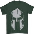 Gym Spartan Helmet Bodybuilding Fitness Mens T-Shirt Cotton Gildan Forest Green