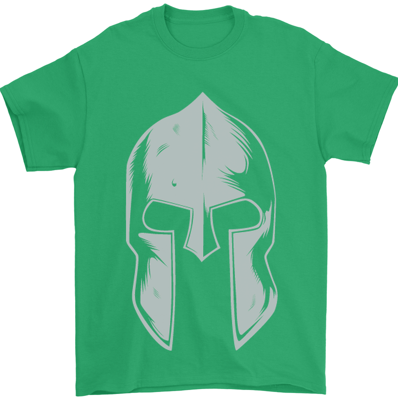 Gym Spartan Helmet Bodybuilding Fitness Mens T-Shirt Cotton Gildan Irish Green