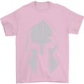 Gym Spartan Helmet Bodybuilding Fitness Mens T-Shirt Cotton Gildan Light Pink