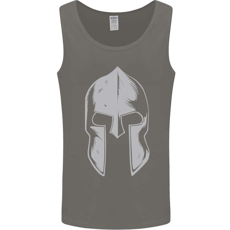 Gym Spartan Helmet Bodybuilding Fitness Mens Vest Tank Top Charcoal