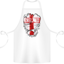 Gym St. George's Cross English Flag England Cotton Apron 100% Organic White
