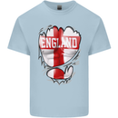 Gym St. George's Cross English Flag England Kids T-Shirt Childrens Light Blue