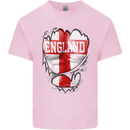 Gym St. George's Cross English Flag England Kids T-Shirt Childrens Light Pink