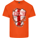 Gym St. George's Cross English Flag England Kids T-Shirt Childrens Orange