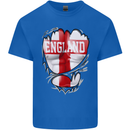 Gym St. George's Cross English Flag England Kids T-Shirt Childrens Royal Blue