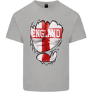 Gym St. George's Cross English Flag England Kids T-Shirt Childrens Sports Grey