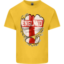 Gym St. George's Cross English Flag England Kids T-Shirt Childrens Yellow