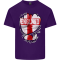 Gym St. George's Cross English Flag England Mens Cotton T-Shirt Tee Top Purple